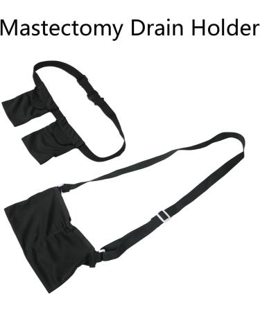 Buy Premium Drain Bags for Tummy Tuck Mastectomy & Ostomy | Adjustable Elastic Mesh Shower Pouch - Black - Buy Online on GoSupps.com