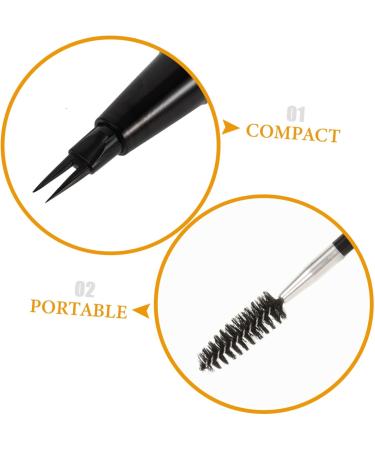 minkissy 2in1 Eyebrow Pencil Liquid Long Lasting Natural Eyebrows Fine Brush Tip Makeup For Women Sweat Brow Liner Eyebrow Gel Pen Black - Buy Online on GoSupps.com