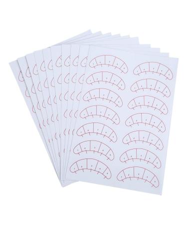 DEWIN Eye Mapping Stickers Lash Map Under Eye Stickers Eyelashes Stickers for Lash Beginner Training and Practice 140 Pcs / 10-Sheets