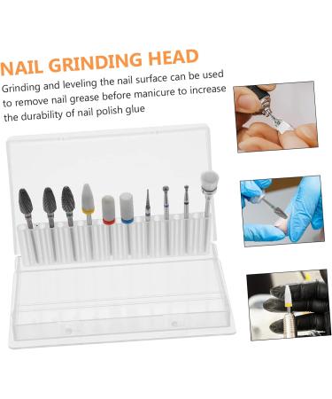 FRCOLOR Drill grinding head nail grinding bits pedicure drill bits nail drill tips extension nail driller manicure nail diamond bits Tungsten steel alloy to rotate Acrylic drill to 9.3x6cm - Buy Online on GoSupps.com