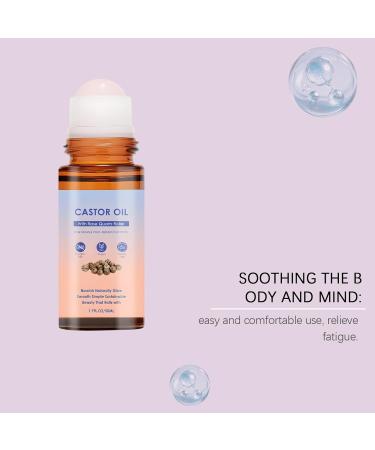 Raevior Organic Castor Oil RollOn 50 ml castor oil with rose quartz roller coldpressed hexanefree deeply effective moisture care cares for the skin for abdomen face body under the eyes 1 piece - Buy Online on GoSupps.com