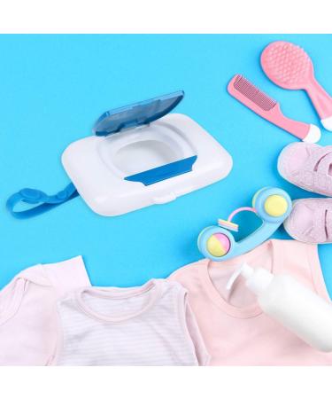 Healifty Portable Wet Wipe Box - Refillable Baby Wipes Dispenser for Travel & Home Office - Blue - Buy Online on GoSupps.com