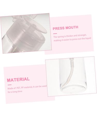 Mikinona 1 Set Nail Polish Remover Bottle Glass Dispenser Press down Bottle Nails Pump Dispenser Bottle Empty Bottle Press Dispenser for Polishing Compound Soap Pp Toner Bottle - Buy Online on GoSupps.com