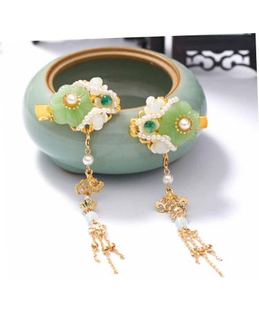 minkissy 2 Pairs Tassel Hair Clip Hanfu Headband Clips for Hair Accessories Antique Chinese Hair Pins Asian Hair Accessories Chinese Flower Hair Clips Chignon Pin Kimono Pearl Flowers Miss - Buy Online on GoSupps.com