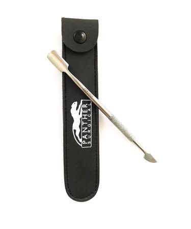 Stainless Steel Professional & Personal Use Dual Head Cuticle Nail Pusher UV Get Polish Scraper Dirt Remover Nail Art Tools Manicure Pedicure Nail Pusher (Knife Head)