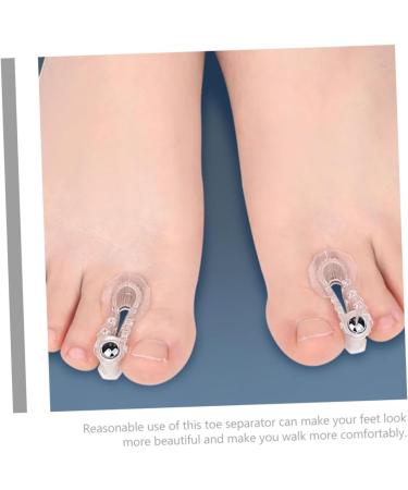 Anneome 4 Pairs Magnetic Splitter Tools for Feet - Pedicure & Yoga Stretcher Dividers for Men & Women - Transparent Valgus Support - Buy Online on GoSupps.com