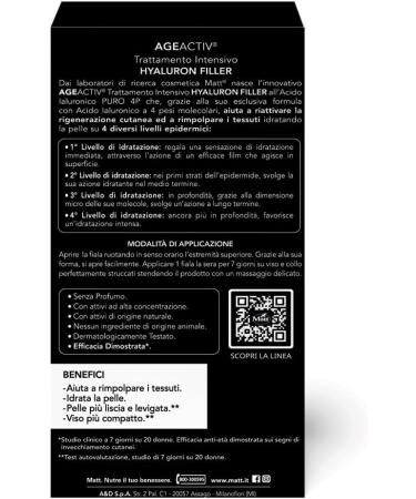  Matt Matt 4P Pure Hyaluronic Acid Face Plumping Shock Treatment Moisturizes and Makes Skin Elastic and Luminous 7 Day Application 7 Pack 3ml Ampoules - Buy Online on GoSupps.com