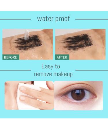 2 in 1 Mascara 5x Longer Waterproof + 1 Gift Eyelash curler Lash Cosmetics Natural Lengthening and Thickening Effect No Clumping Superstrong Magic 4d Silk Fiber for Vibely Mascara Makeup - Buy Online on GoSupps.com