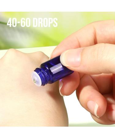 Fandamei 2ml Blue Empty Glass Bottles - 25 PCs with Droppers & Orifice Reducers for Essential Oils Spa & Aromatherapy | Perfect Mini Glass Bottles - Buy Online on GoSupps.com