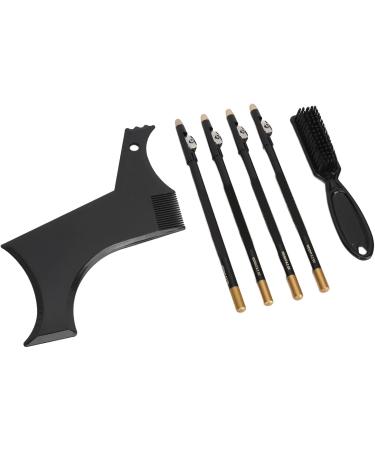 Cryfokt Kit de Pochoirs Fa onneur de Barbe pour un Contour Parfait et une Coupe Automatique pour les Hommes l gants en D placement Mat riau ABS (BLACK) - Buy Online on GoSupps.com