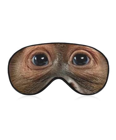 Funny Orangutan Big Face Sleep Mask Eye Cover for Sleeping Blindfold with Adjustable Strap Blocks Light Night Travel Nap for Men Women