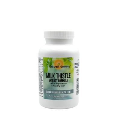 Nature's Harmony Milk Thistle Herbal Supplement 90 Vegetable Capsules - Liver Support