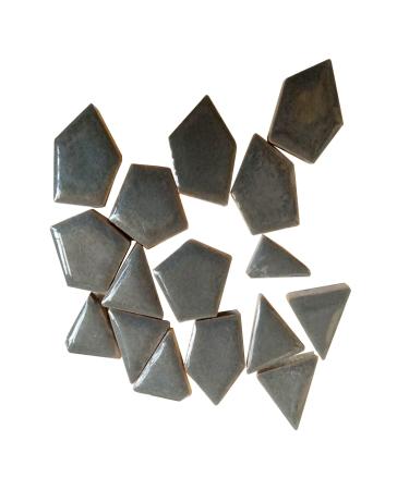 200g Bulk Ceramic Tiles Mosaic Pieces Irregular Shape Ceramic Pieces Art Making Supplies for Bathroom and Kitchen Wall Decoration(Black Grey) Irregular Shape Black Grey