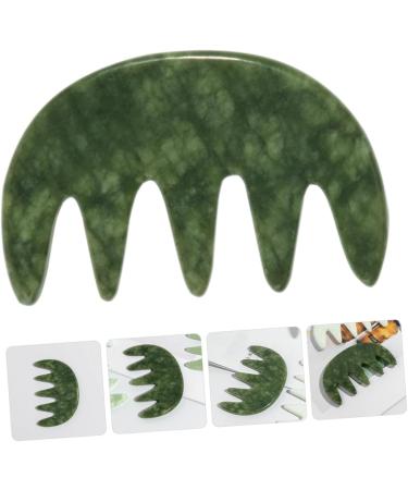 Buy Sewoart Jade Gua Sha Broad Tooth Massage Comb - Scalp Massager Tool for Healthy Hair & Relaxation - Buy Online on GoSupps.com