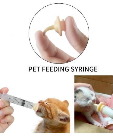 Vibury Mini Pet Feeding Syringes - 12 Silicone Nipples for Puppies Dogs & Cats - Ideal for International Shipping - Buy Online on GoSupps.com