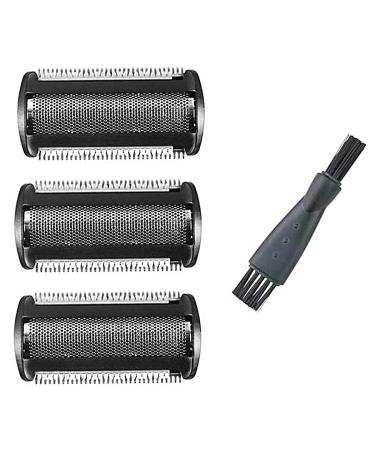 Replacement shaving heads with brush for Philips Drums DivBG 20242040 series S11 YSS2 YSS3 3 packs blacksilver