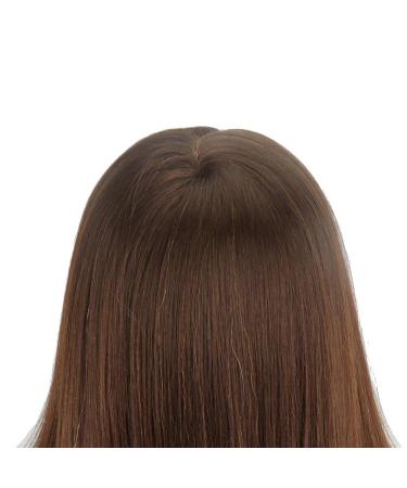 High-Quality 100% Human Hair Training Head - 45.7 cm Brown for Professional Hair Styling | International Shipping Available - Buy Online on GoSupps.com
