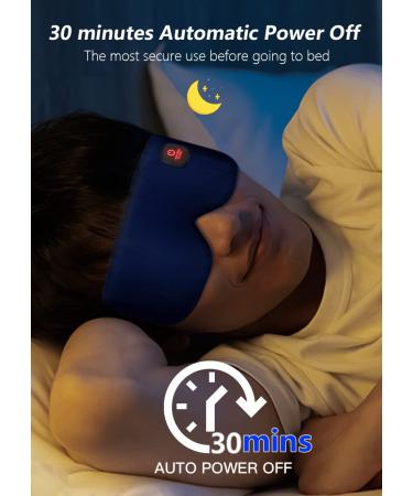 Heated Silk Eye Mask | Cordless USB Heating Pad for Dry Eyes | Rechargeable | Relief for Stye, Blepharitis, Chalazion, Eye Fatigue | Warm Eye Compress for Men and Women (Navy) - Buy Online on GoSupps.com