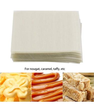 CHEOTIME Edible Sticky Rice Paper 500 Sheets Glutinous Nougat Wrapping Wafer Paper Package Wrapping Paper for Candy and Chocolate Making Decorating - Buy Online on GoSupps.com