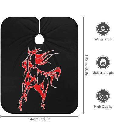 Running Horse Professional Hair Cutting Cape Apron - Salon Haircut & Barber Hairdressing with Snap Closure - International Shipping - Buy Online on GoSupps.com