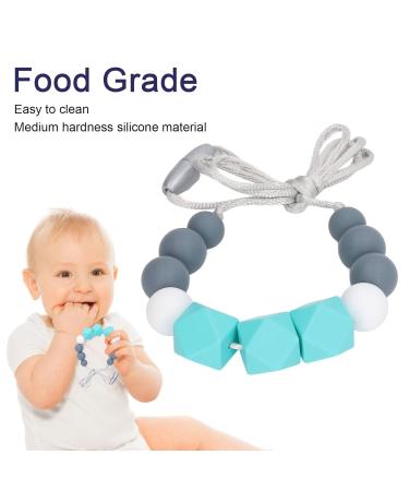 BPA-Free Green Baby Nursing Necklace with Round Hexagonal Beads - Portable Teething Toy for Babies and Toddlers - Buy Online on GoSupps.com
