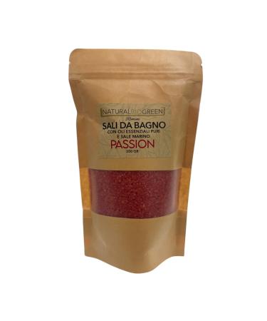 Naturalbiogreen Bath salts with pure essential oils and sea salt PASSION 350g