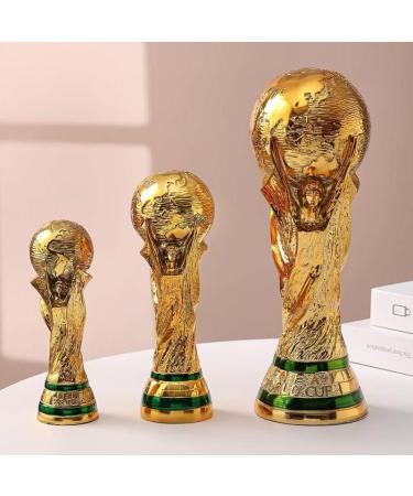 LNGODEHO 2022 World Cup Qatar Replica Trophy in Display Case - Resin Sculpture (10.6 inch) | Collect World Soccer's Biggest Prize - Buy Online on GoSupps.com