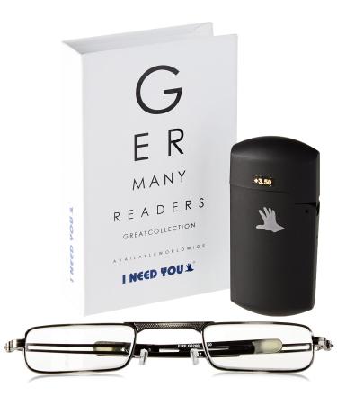 NEED YOU reading glasses Fire / +3.50 diopters/antique silver pack of 1