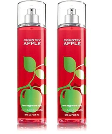 Bath and Body Works (2) Country Apple Fine Fragrance Mists-8 oz. Bottles