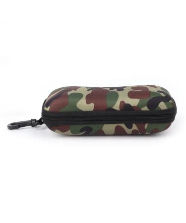 Exing Zipper Sunglasses Hard Case Camouflage Portable EVA Eye Glasses Box Zipper Unisex Container