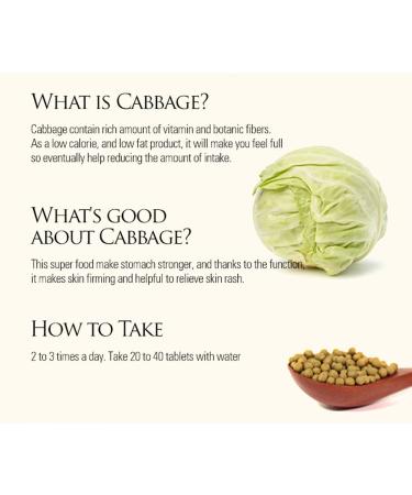 Jeongwoodang Cabbage Tablet 10.6oz - Stomach Strengthening & Skin Relief Beauty Supplement - Buy Online on GoSupps.com