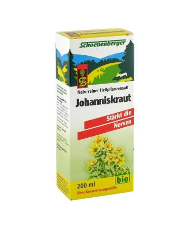 Schoenenberger St. John's Wort natural medicinal plant juice 200 ml solution