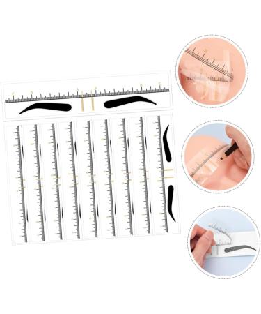 GLEAVI 10pcs eyebrow template eyebrow drawing tool brow guide stencil measuring tool sticker scale ruler - Buy Online on GoSupps.com