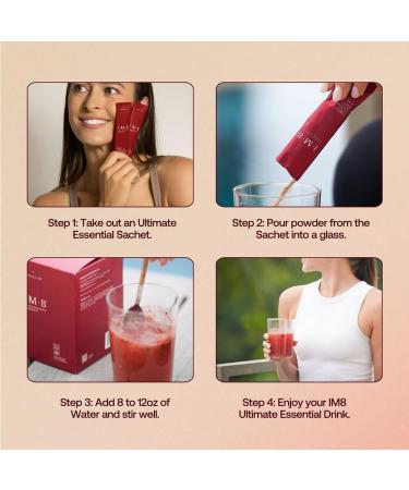 IM8 Daily Ultimate Essentials All-in-One Multivitamin Supplement 92 Nutrient Rich Ingredients CoQ10 Probiotics Vitamins Greens Gluten Free Vegan Acai Mixed Berry (30 Servings Travel Packs) 30 Travel Packs - Buy Online on GoSupps.com