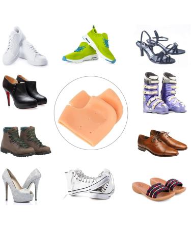 Madholly Gel Heel Sleeves - 5 Pairs | Breathable Silicone Heel Socks for Dry Cracked Heel, Plantar Fasciitis, Achilles Tendonitis, Heel Spurs, Sore Heel - Buy Online on GoSupps.com