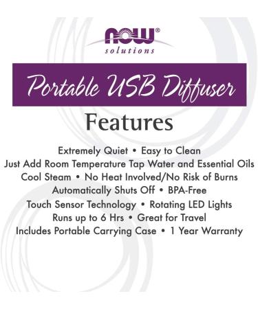 Now Foods Solutions Portable USB Ultrasonic Oil Diffuser 1 Diffuser - Buy Online on GoSupps.com