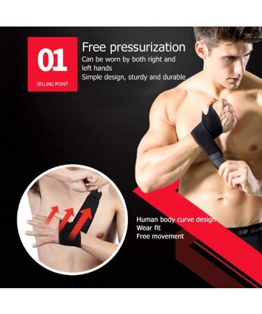 Ovyuzhen Wrist Compression Strap - Adjustable Support Brace for Fitness & Arthritis Relief - Black (1 Pack) - Buy Online on GoSupps.com