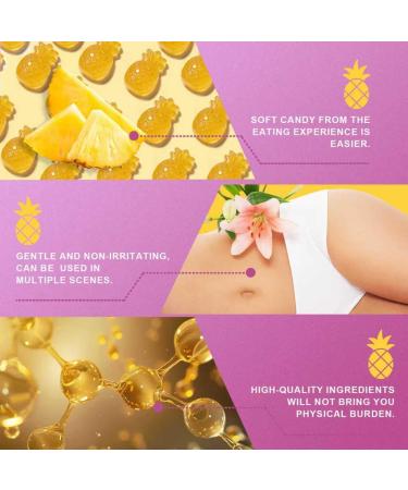 Her Juicy Feminine Probiotics Gummies for Women with Slippery Elm - Pineapple Flavor pH Balance & Immune Health Support - Digestive & Feminine Support - Vegan Supplement 60 C 60 Count (Pack of 1) - Buy Online on GoSupps.com