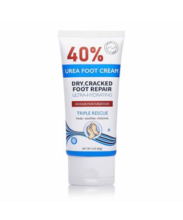 Urea Foot Cream 40 Percent - Cracked Heel Repair Cream For Feet and Hand - Athletes Foot Cream for Very Dry Feet - Foot Moisturiser - Foot Care Cream - Skin Care Cream for Hand Foot and Body 85g