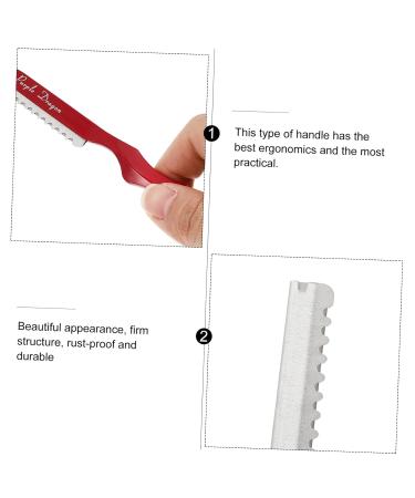 Minkissy 11-Part Hair Cutting Tool Holder Set - Premium Hair Razors & Thinning Tools - 17.5x2cm Red - International Shipping Available - Buy Online on GoSupps.com