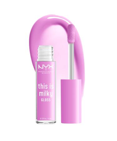 NYX PROFESSIONAL MAKEUP This Is Milky Gloss  Vegan Lip Gloss  12 Hour Hydration - Lilac Splash (Sheer Baby Purple) Lilac Splash Original