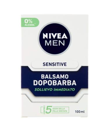 Nivea men sensitive aftershave balm extra gently in pack with 100 ml aftershave for men with chamomile and vitamin e-extract beard balaming for sensitive skin