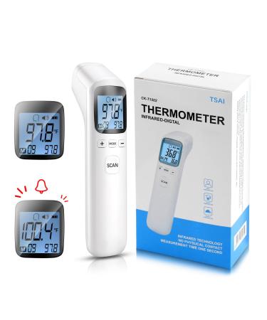 Non-Contact Infrared Forehead Thermometer   Digital Thermometer   Body Temperature Thermometers for Adults   Kids   Baby   Home  Offices  School  Shopping Mall (Black)
