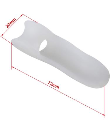Futheda 2 Pairs Hallux Valgus Toe Separator - Silicone Corrector & Protector for Little Toe - White - Buy Online on GoSupps.com