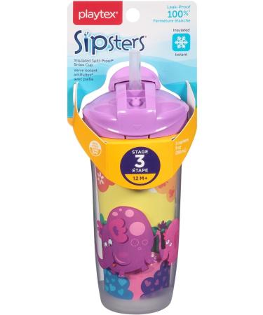 Playtex Baby Insulator Straw Cup - Girl - 9 oz - Assorted Styles - Buy Online on GoSupps.com