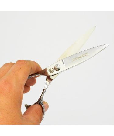 6 inch Left Hand Scissors Slide and Dry Shears Lefty Barber Accessories for Left Handed Hairdresser Professional Lefty Hairdressing Cutting Scissors Straight Clippers - Buy Online on GoSupps.com