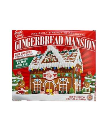 Gingerbread House Kit - Gingerbread Mansion Holiday House Kit - Pre-Built - Ready to Decorate - 3 POUNDS