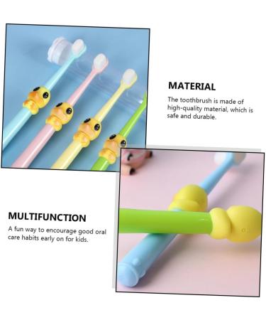 Beavorty 4-Pack Cartoon Toothbrushes for Kids | Manual Travel Oral Care | Ideal Baby Toothbrush - Buy Online on GoSupps.com
