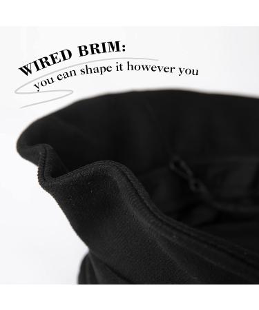 1920s Vintage Cloche Bucket Hat | Packable Ladies Church Derby Party Fashion | Winter Floppy Hat 55-60CM | Black Medium - Buy Online on GoSupps.com