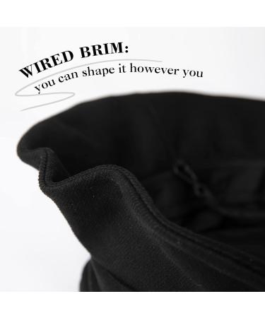 1920s Vintage Cloche Bucket Hat | Packable Ladies Church Derby Party Fashion | Floopy Winter | 55-60CM | Black | Large - Buy Online on GoSupps.com